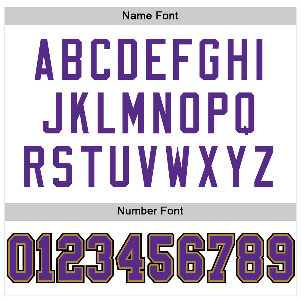 Custom White Purple-Old Gold Mesh Authentic Football Jersey - Sky-Custom