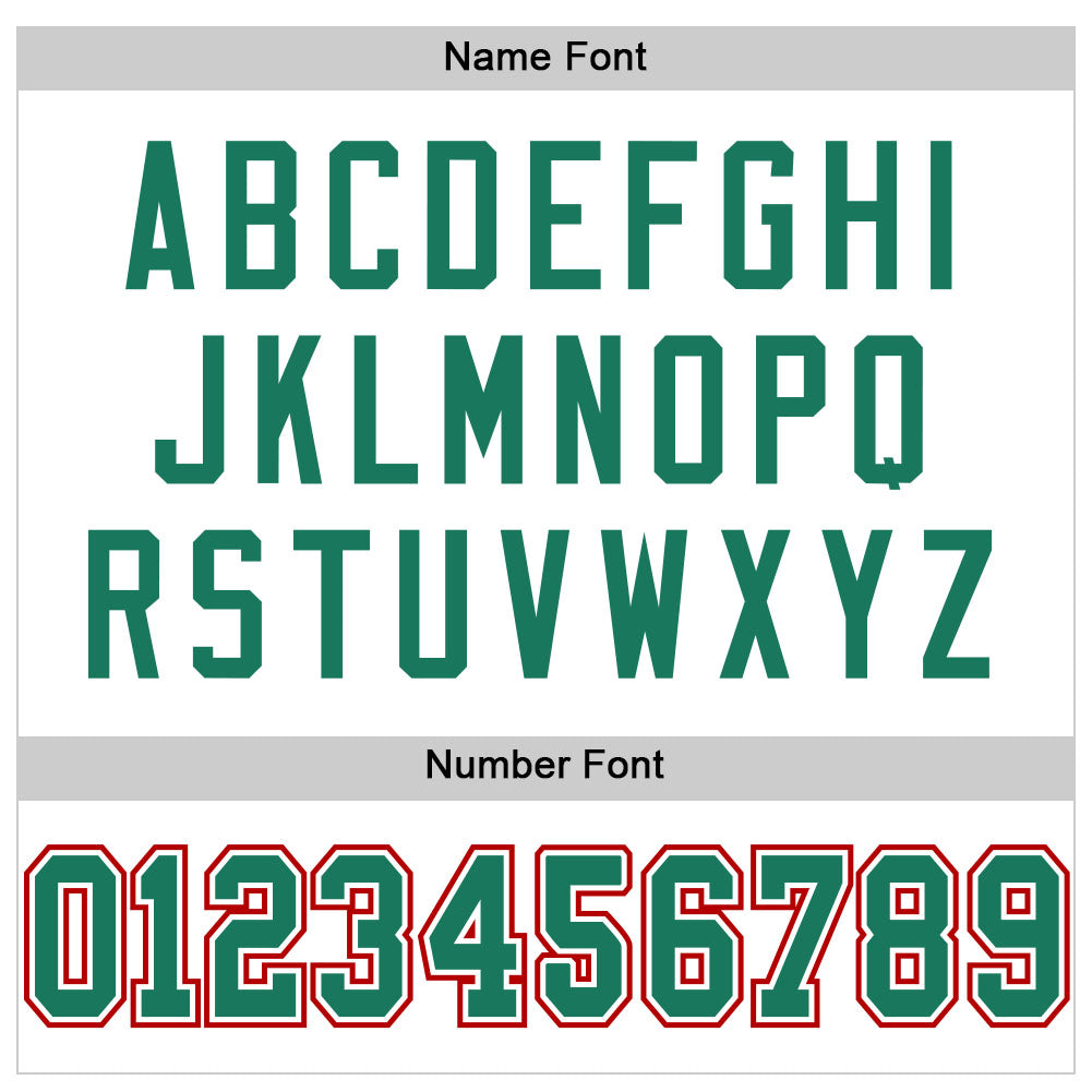 Custom White Kelly Green-Red Mesh Authentic Football Jersey - Sky-Custom