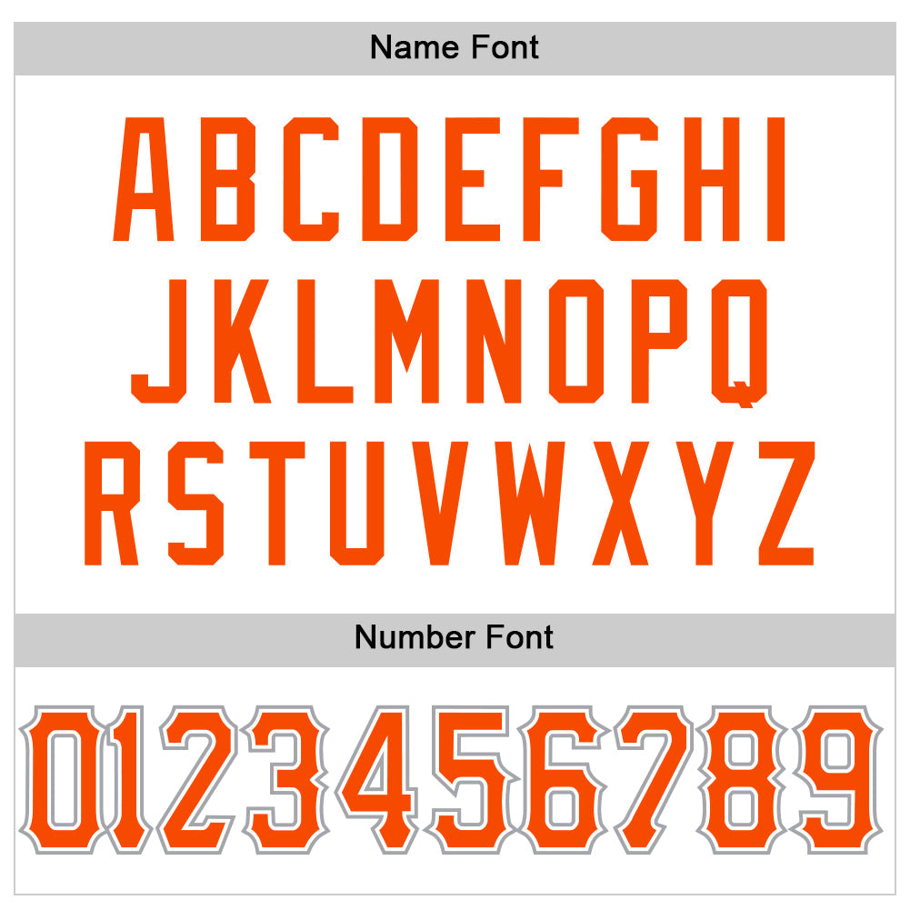 Custom White Orange-Gray Mesh Authentic Football Jersey - Sky-Custom