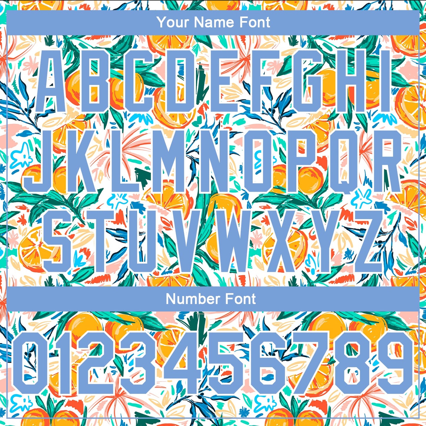 Custom White Light Blue-White 3D Pattern Design Oranges Authentic Basketball Jersey - Sky-Custom