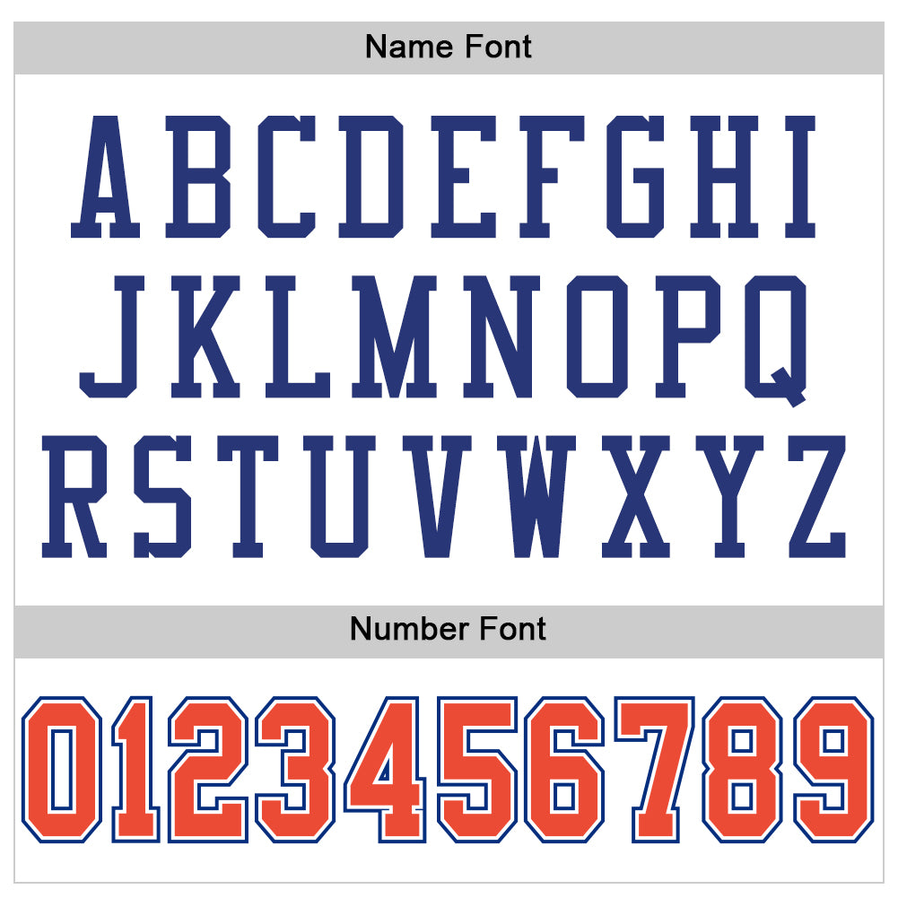 Custom White Orange-Royal Mesh Authentic Throwback Football Jersey - Sky-Custom