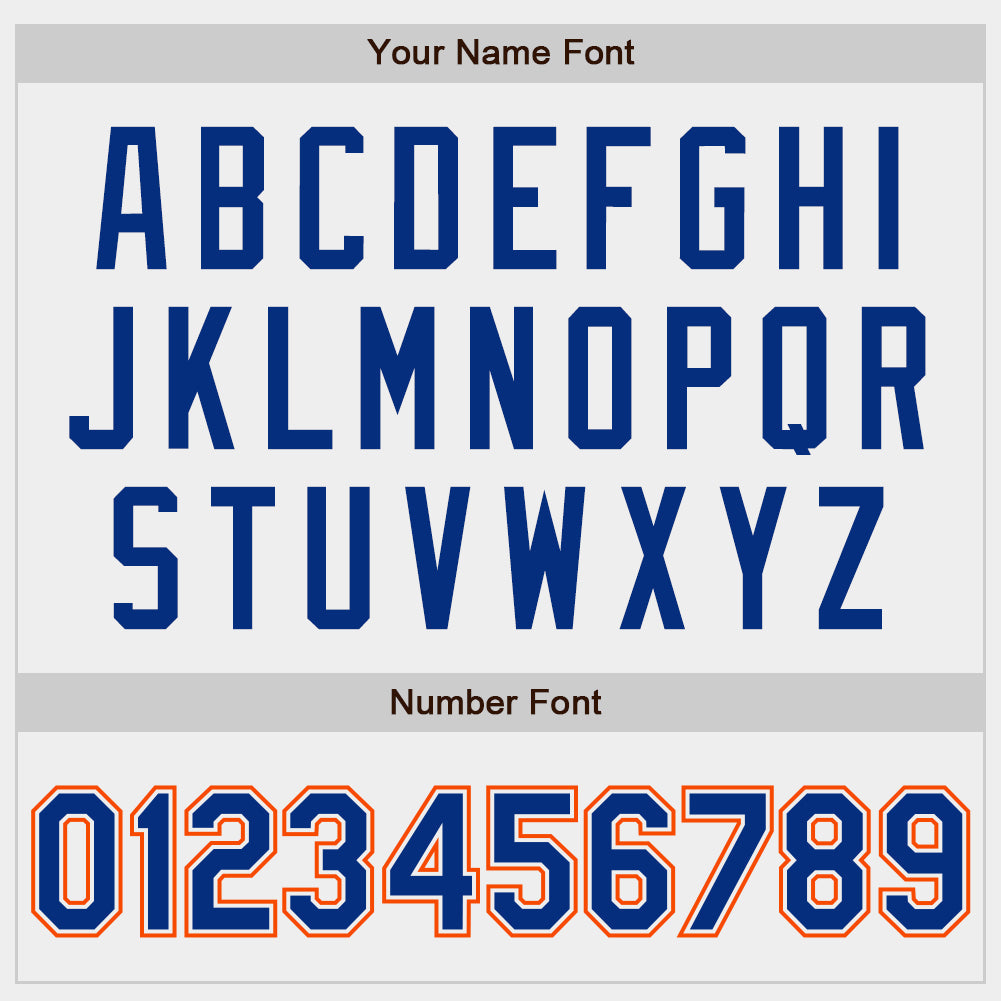 Custom White Royal-Orange Authentic Baseball Jersey - Sky-Custom