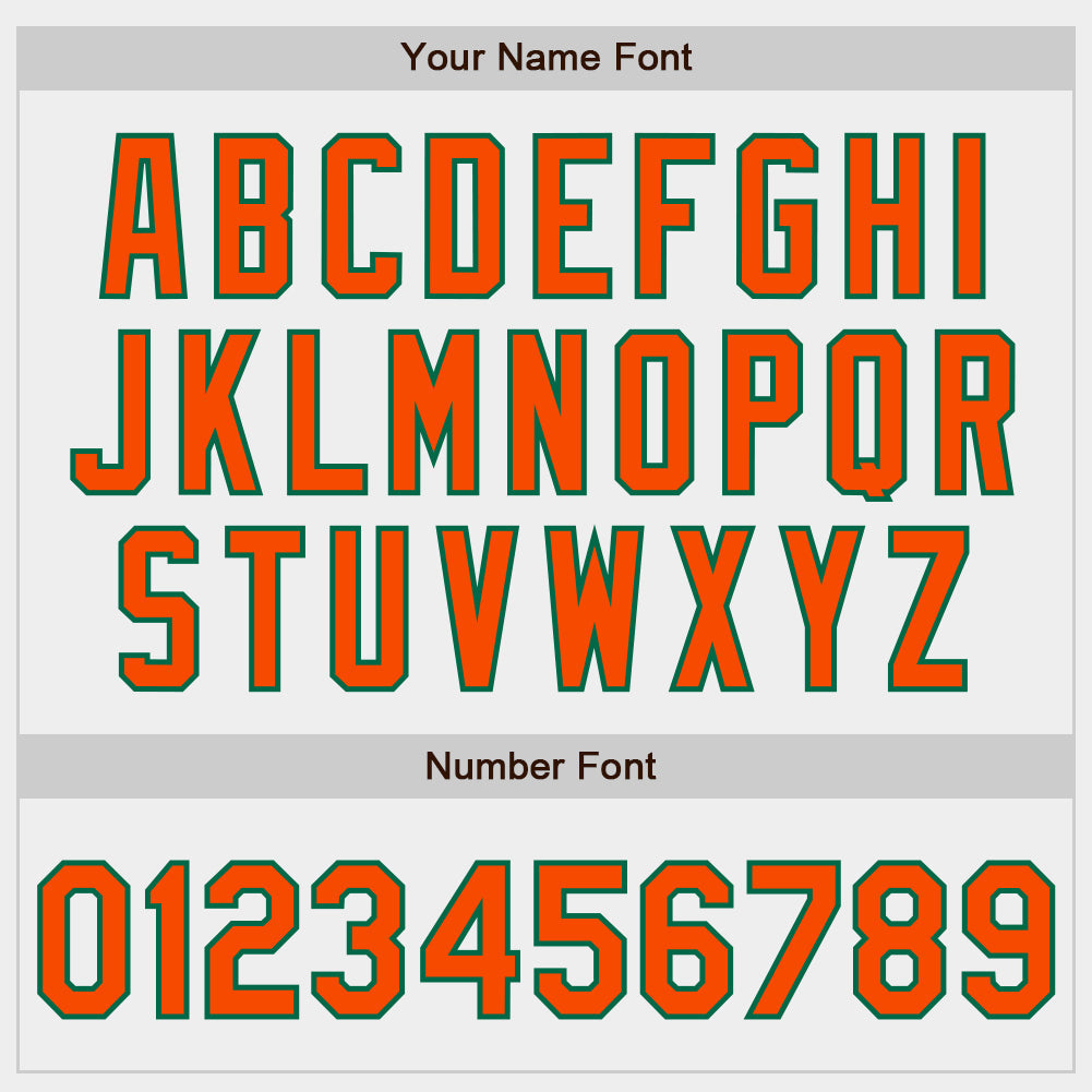 Custom White Orange-Kelly Green Authentic Baseball Jersey - Sky-Custom