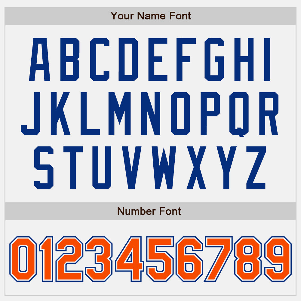 Custom White Orange-Royal Authentic Baseball Jersey - Sky-Custom