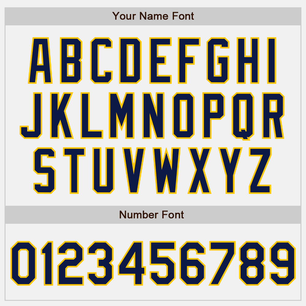 Custom White Navy-Gold Authentic Baseball Jersey - Sky-Custom