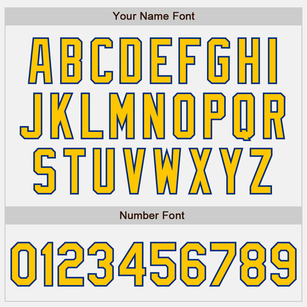 Custom White Royal Pinstripe Gold Authentic Baseball Jersey - Sky-Custom