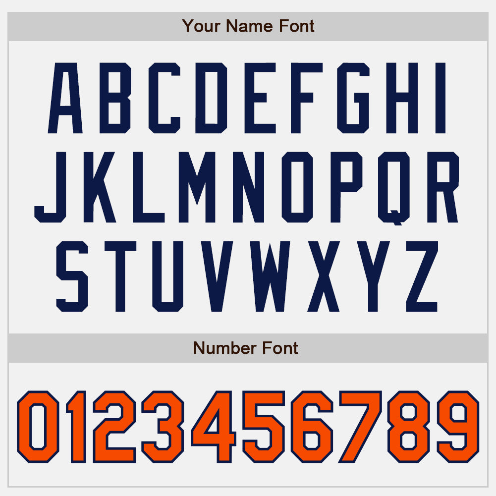 Custom White Navy Pinstripe Orange Authentic Baseball Jersey - Sky-Custom