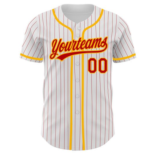 Custom White Red Pinstripe Red-Light Blue Authentic Baseball Jersey - Sky-Custom