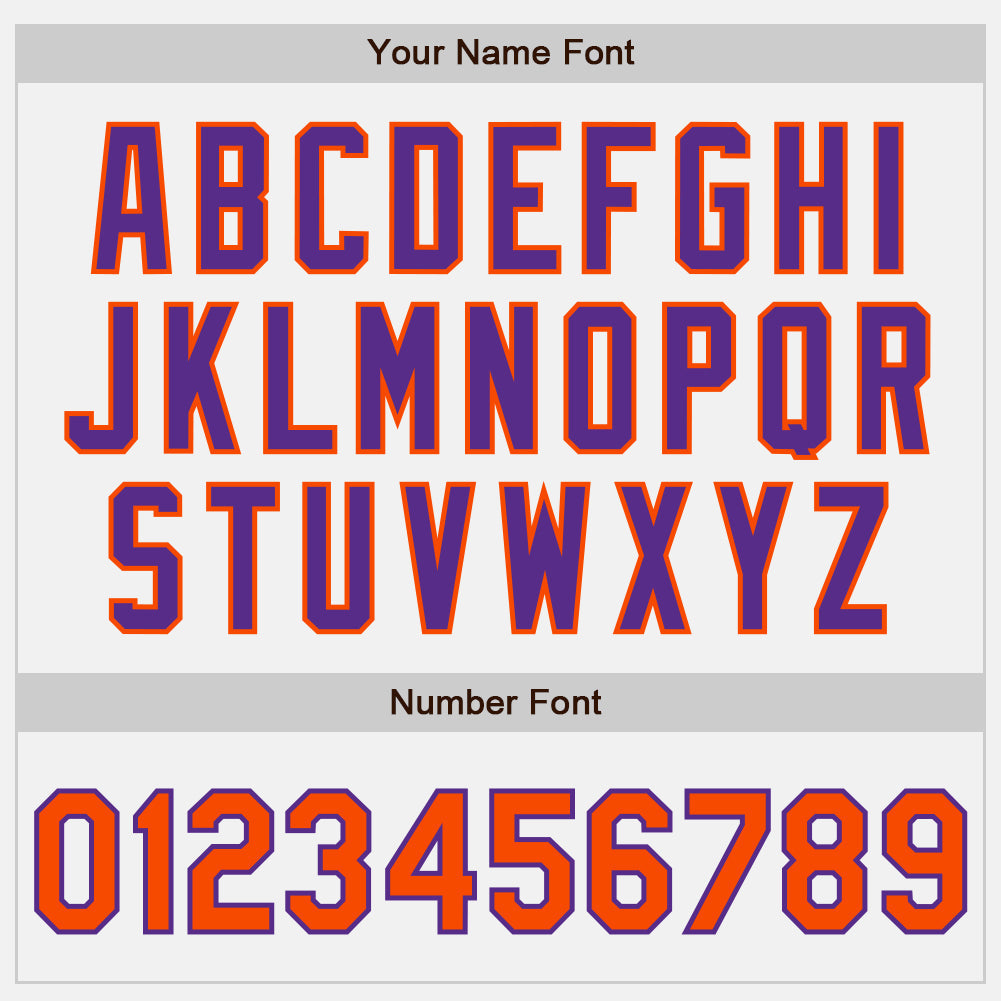 Custom White Purple Pinstripe Orange Authentic Baseball Jersey - Sky-Custom