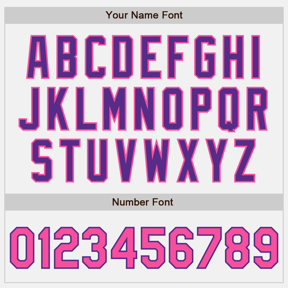 Custom White Purple Pinstripe Pink Authentic Baseball Jersey - Sky-Custom