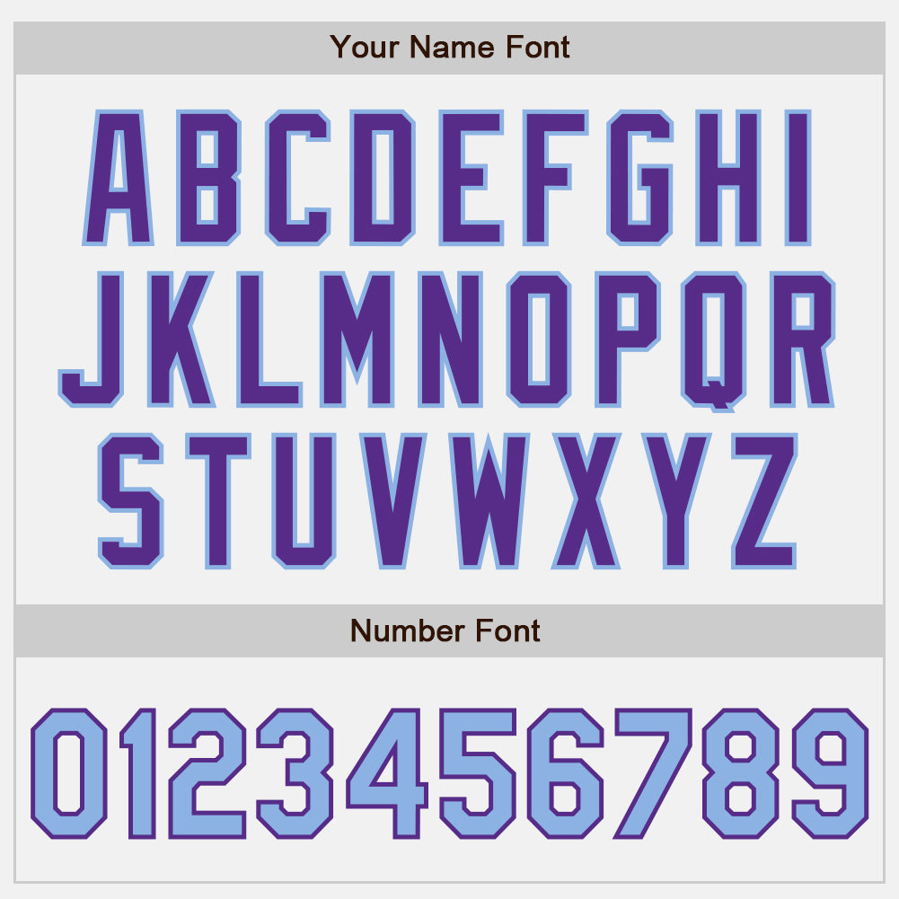 Custom White Purple Pinstripe Light Blue Authentic Baseball Jersey - Sky-Custom