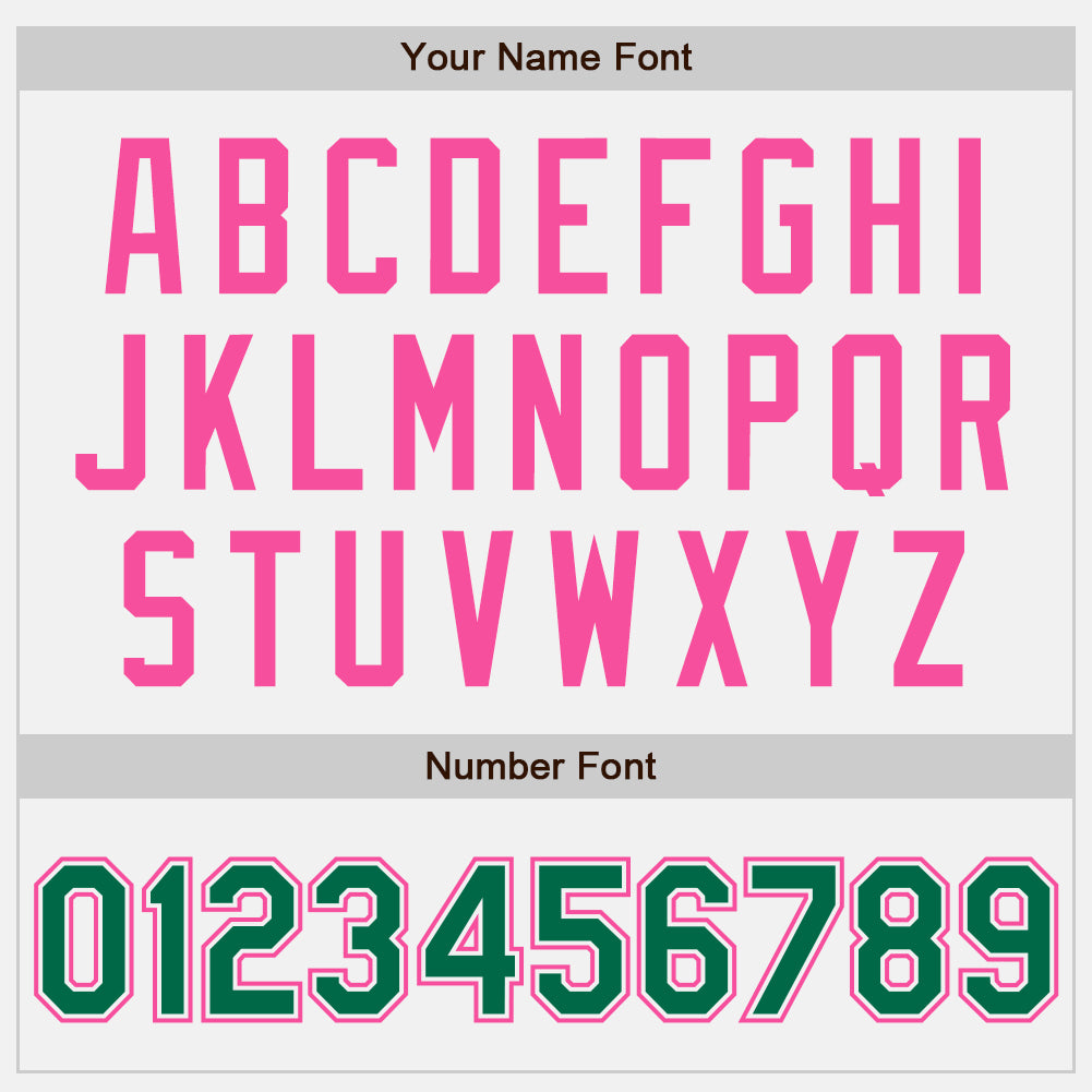 Custom White Kelly Green Pinstripe Kelly Green-Pink Authentic Baseball Jersey - Sky-Custom