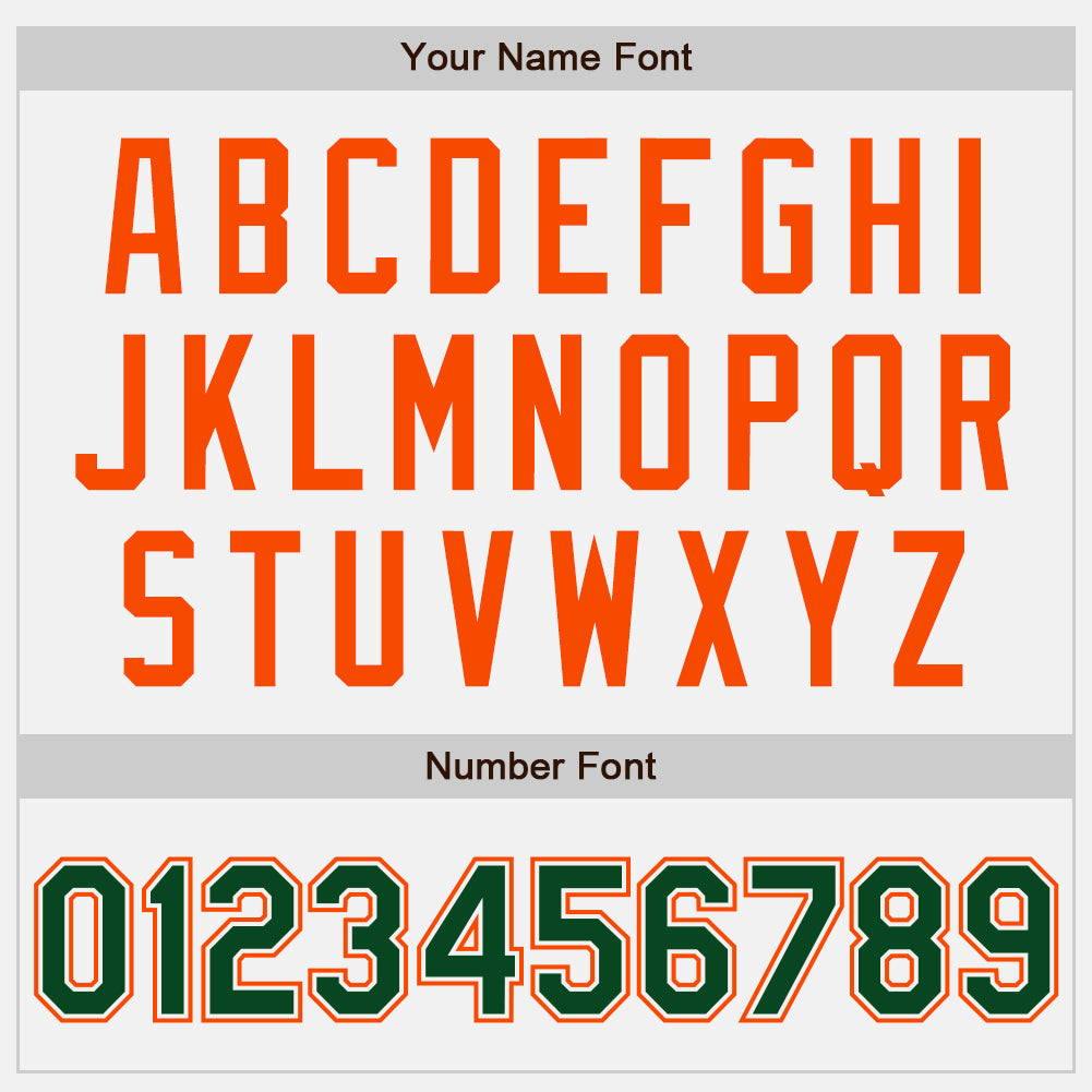 Custom White Green Pinstripe Green-Orange Authentic Baseball Jersey - Sky-Custom