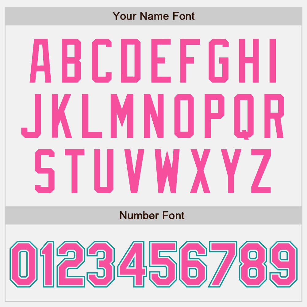 Custom White Teal Pinstripe Pink Authentic Baseball Jersey - Sky-Custom