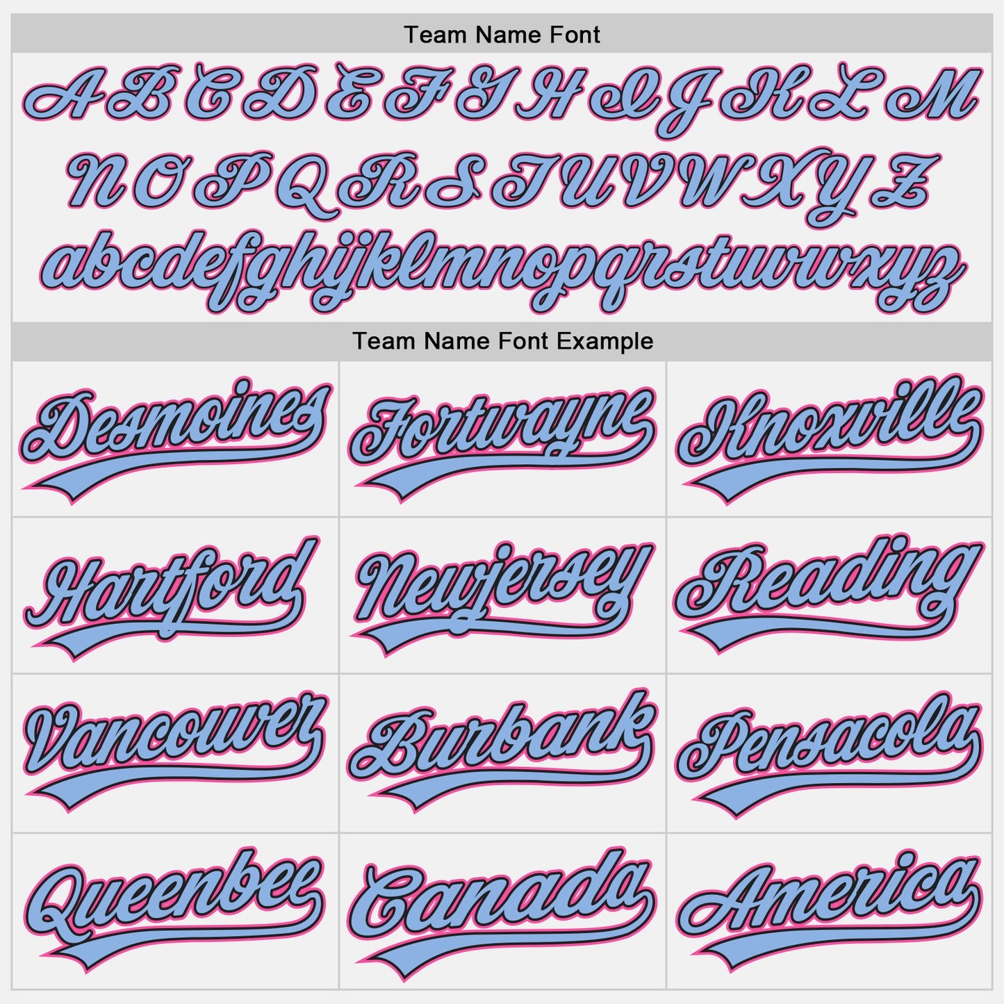 Custom White Light Blue Pinstripe Light Blue Black-Pink Authentic Baseball Jersey - Sky-Custom