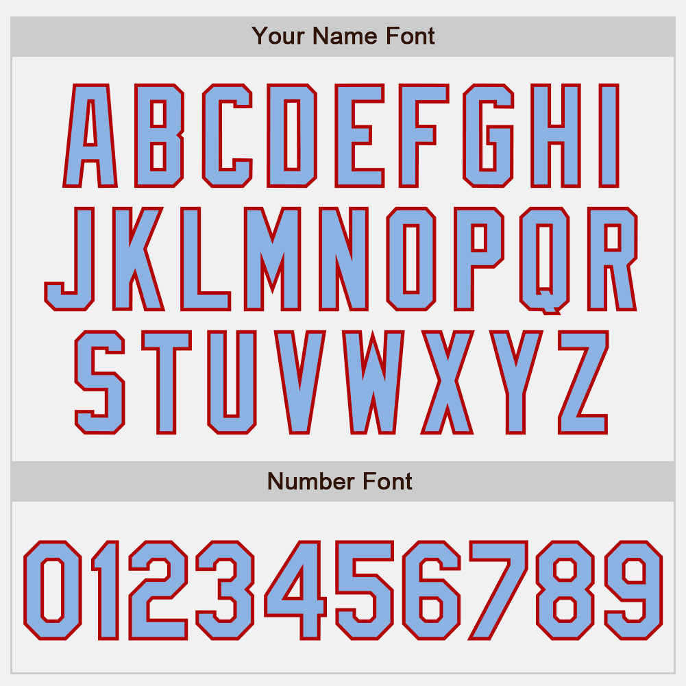 Custom White Light Blue Pinstripe Red Authentic Baseball Jersey - Sky-Custom