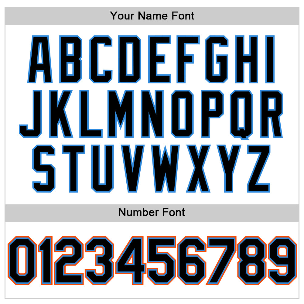Custom White Black Pinstripe Electric Blue-Orange Authentic Sleeveless Baseball Jersey - Sky-Custom