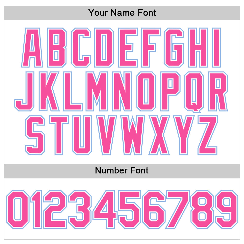 Custom White Pink Pinstripe Light Blue Authentic Sleeveless Baseball Jersey - Sky-Custom