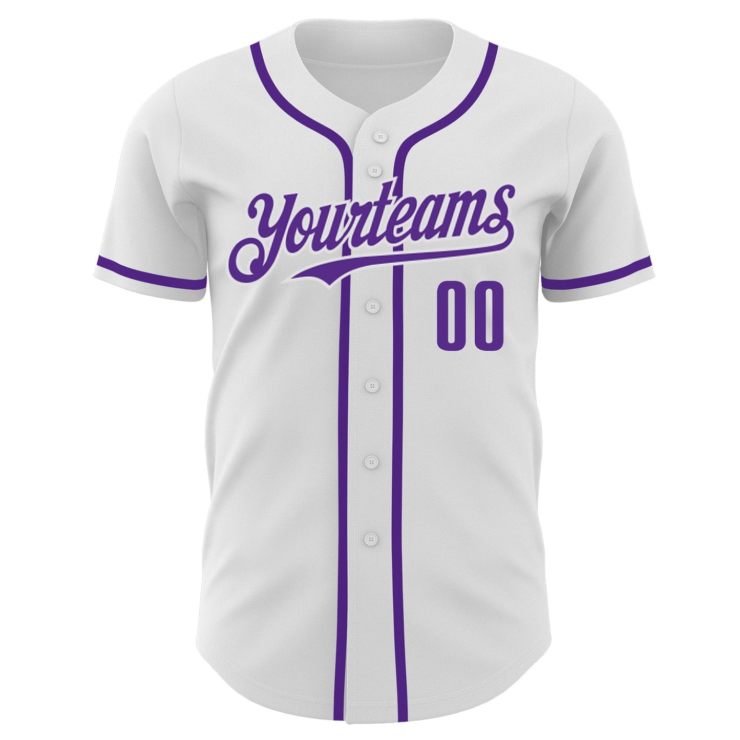 Custom White Purple Authentic Baseball Jersey - Sky-Custom