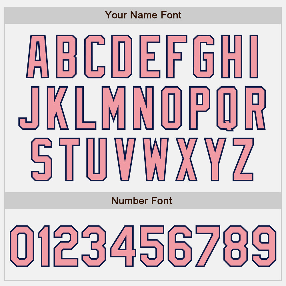 Custom White (Navy Medium Pink Pinstripe) Medium Pink-Navy Authentic Baseball Jersey - Sky-Custom