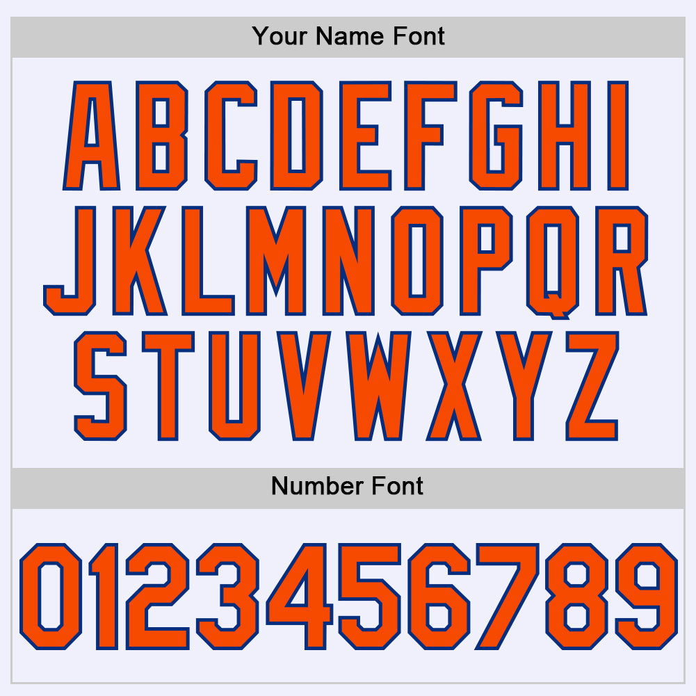 Custom White Orange-Royal Mesh Authentic Throwback Baseball Jersey - Sky-Custom