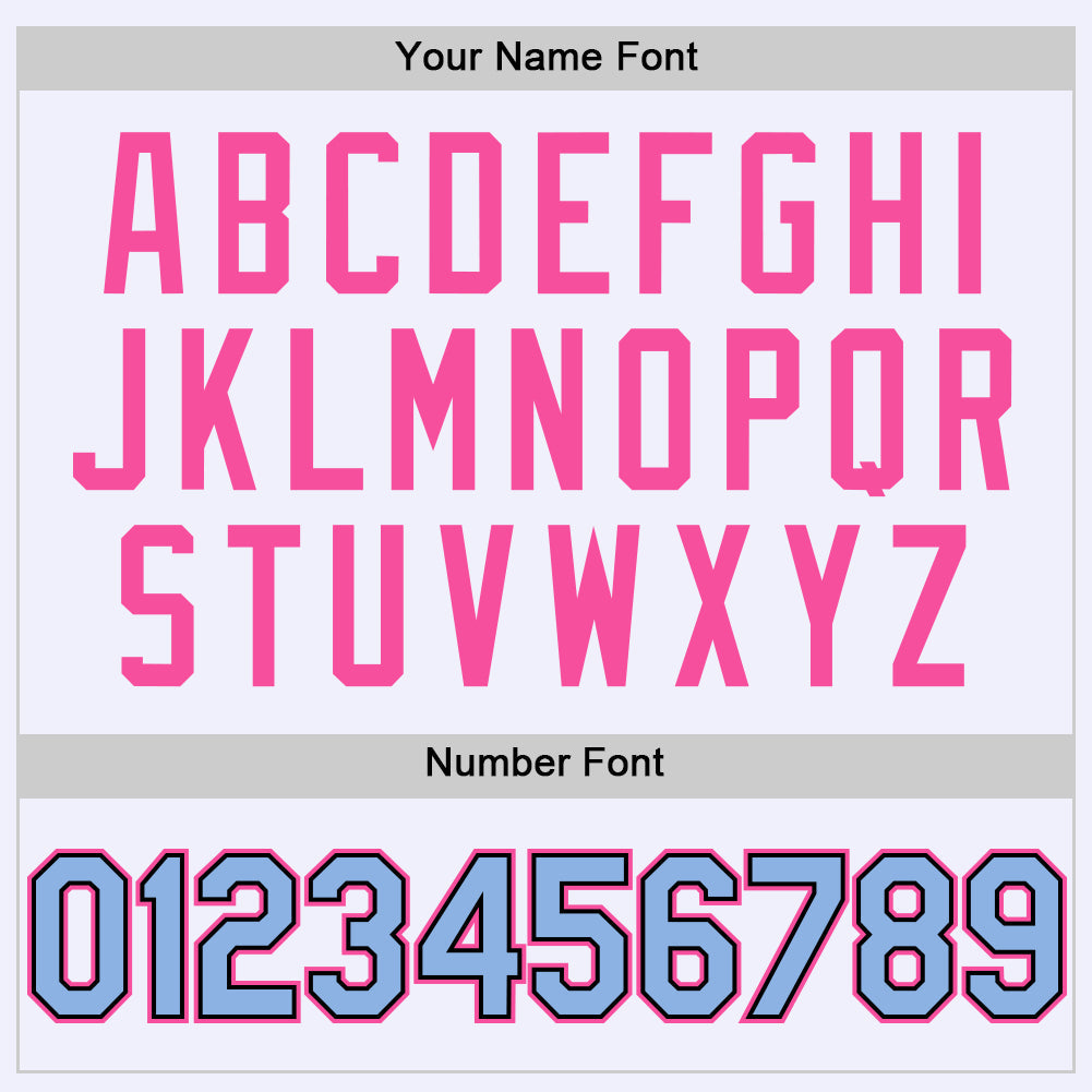 Custom White Light Blue Black-Pink Mesh Authentic Throwback Baseball Jersey - Sky-Custom