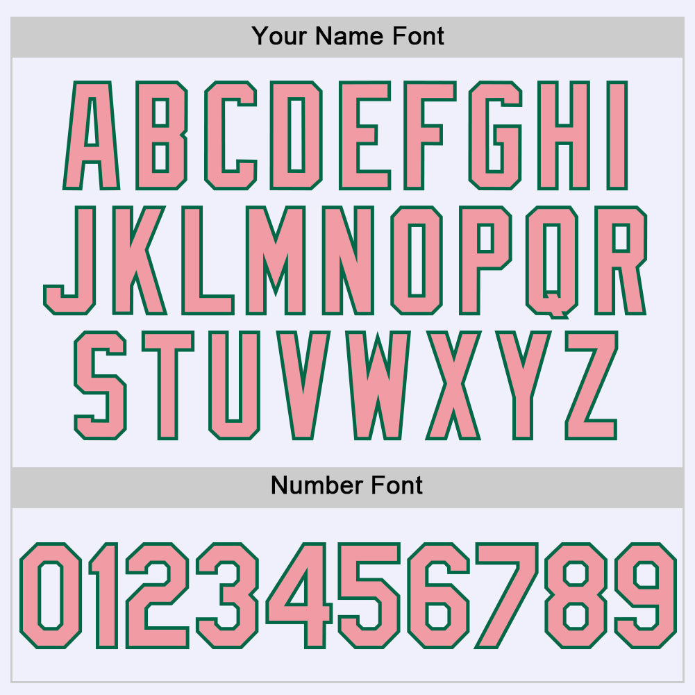 Custom White Medium Pink-Kelly Green Mesh Authentic Throwback Baseball Jersey - Sky-Custom