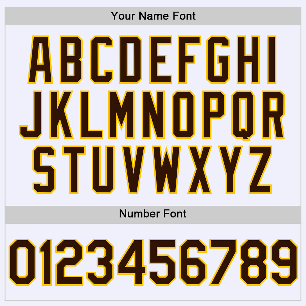 Custom White Brown-Yellow Mesh Authentic Throwback Baseball Jersey - Sky-Custom