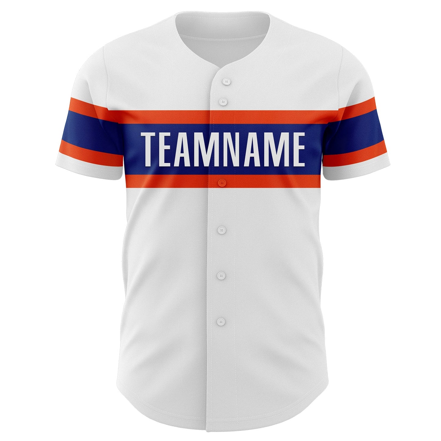 Custom White Orange-Royal Authentic Baseball Jersey - Sky-Custom