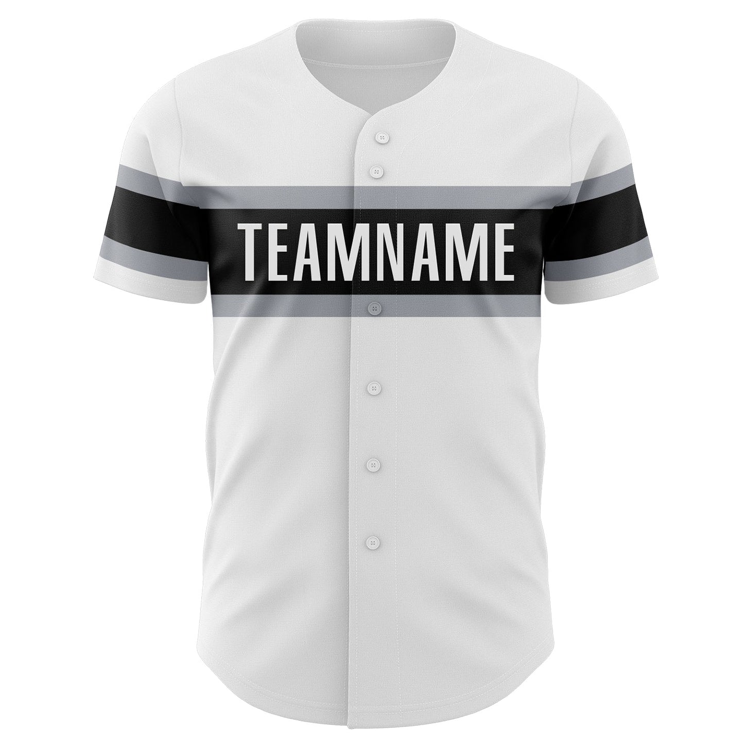 Custom White Black-Gray Authentic Baseball Jersey - Sky-Custom