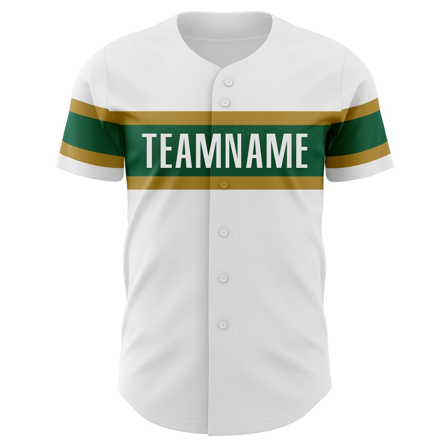 Custom White Kelly Green-Old Gold Authentic Baseball Jersey - Sky-Custom