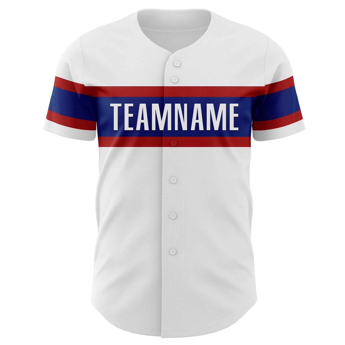 Custom White Royal-Red Authentic Baseball Jersey - Sky-Custom
