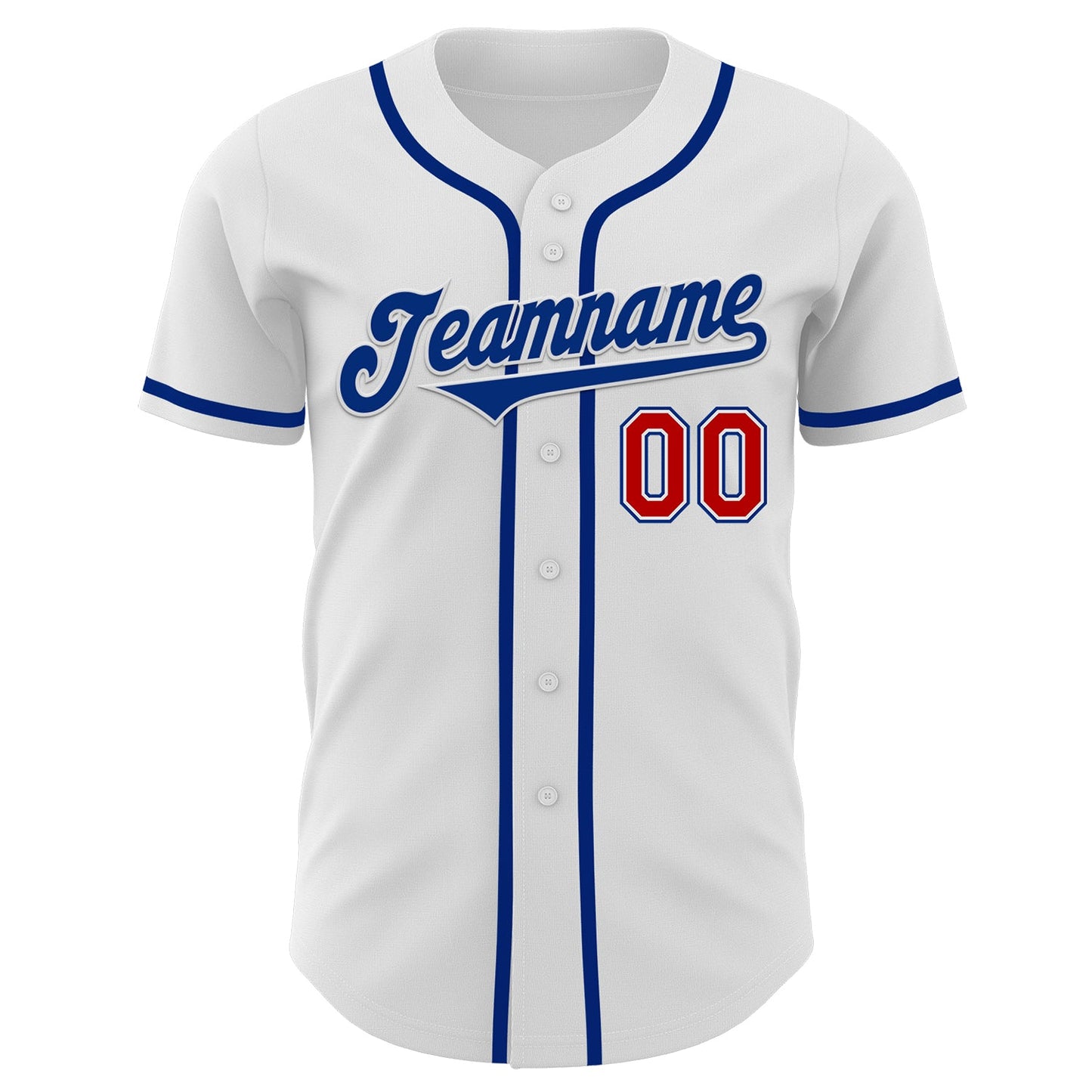 Custom White Red-Royal Authentic Baseball Jersey - Sky-Custom