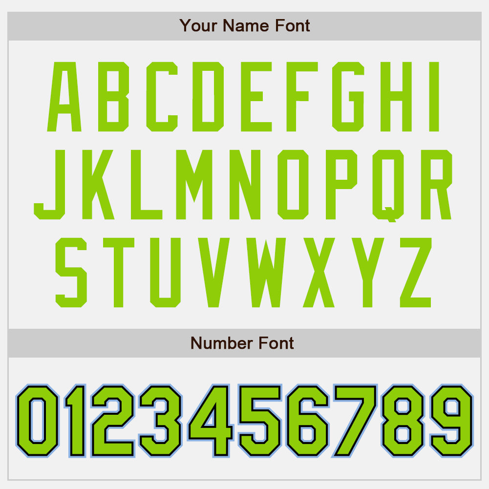 Custom White Light Blue Pinstripe Neon Green-Black Authentic Baseball Jersey - Sky-Custom