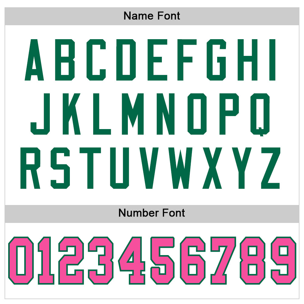 Custom White Pink-Kelly Green Mesh Authentic Throwback Football Jersey - Sky-Custom