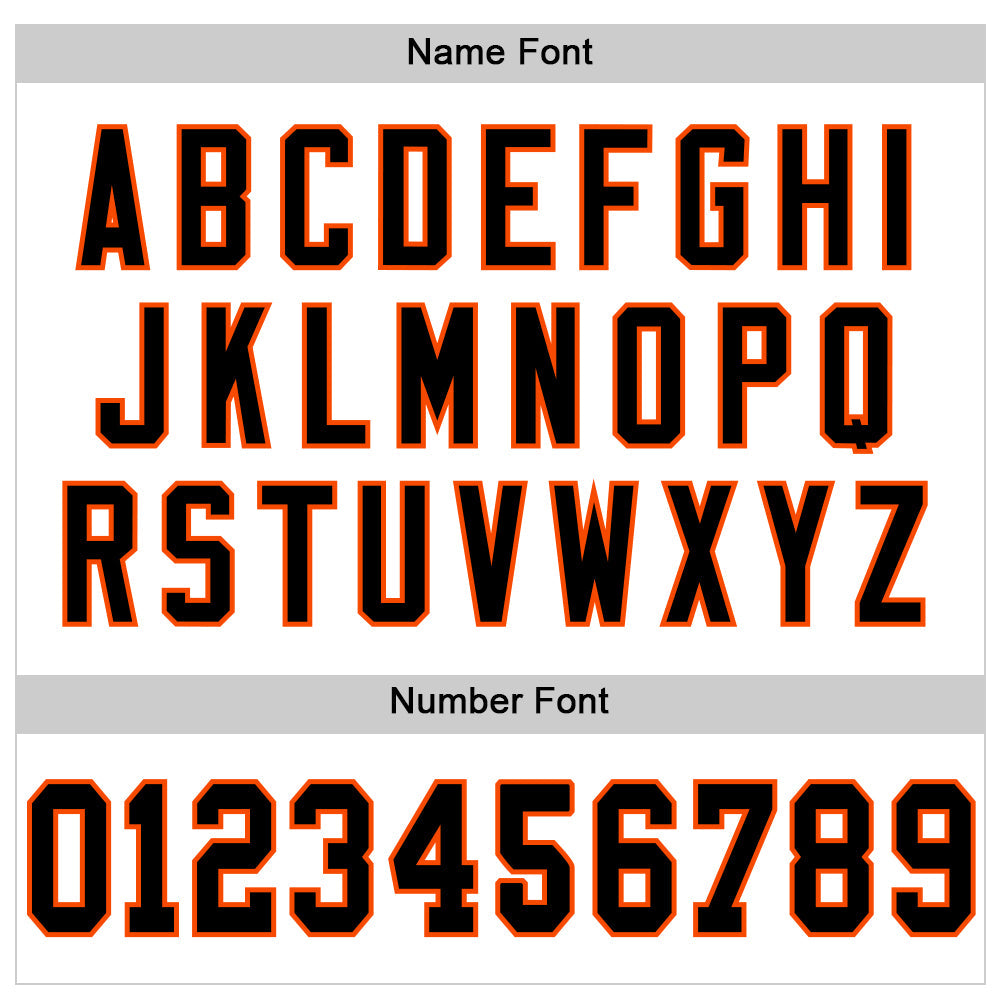 Custom White Black-Orange Mesh Authentic Throwback Football Jersey - Sky-Custom