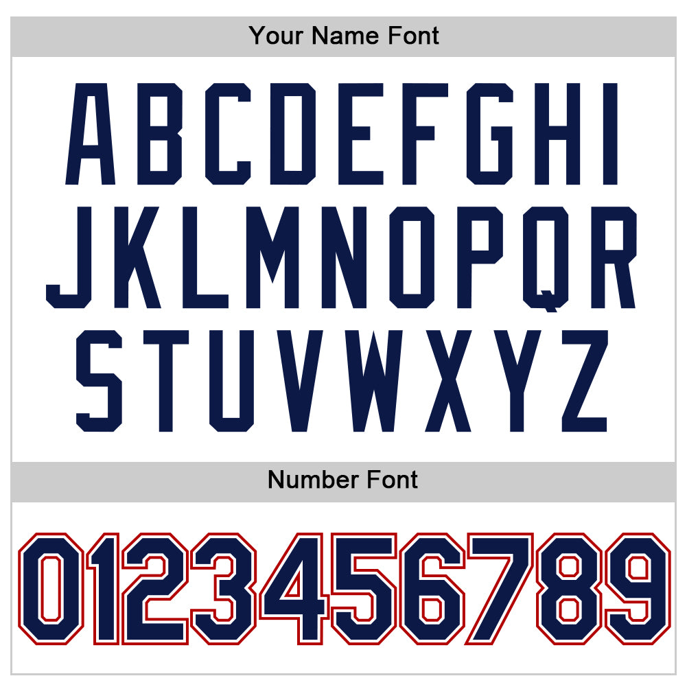 Custom White Navy-Red Authentic Throwback Baseball Jersey - Sky-Custom