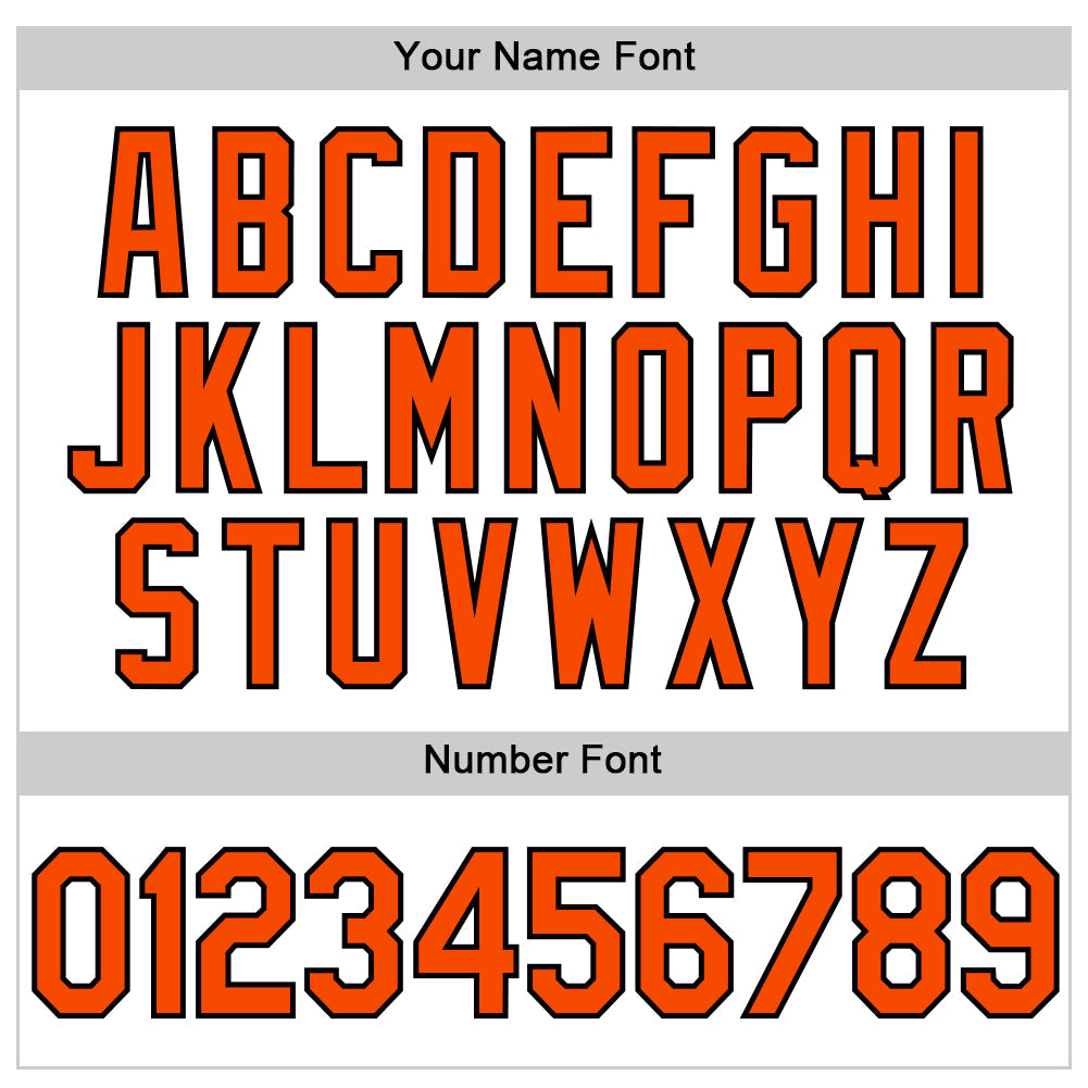 Custom White Orange-Black Authentic Throwback Baseball Jersey - Sky-Custom