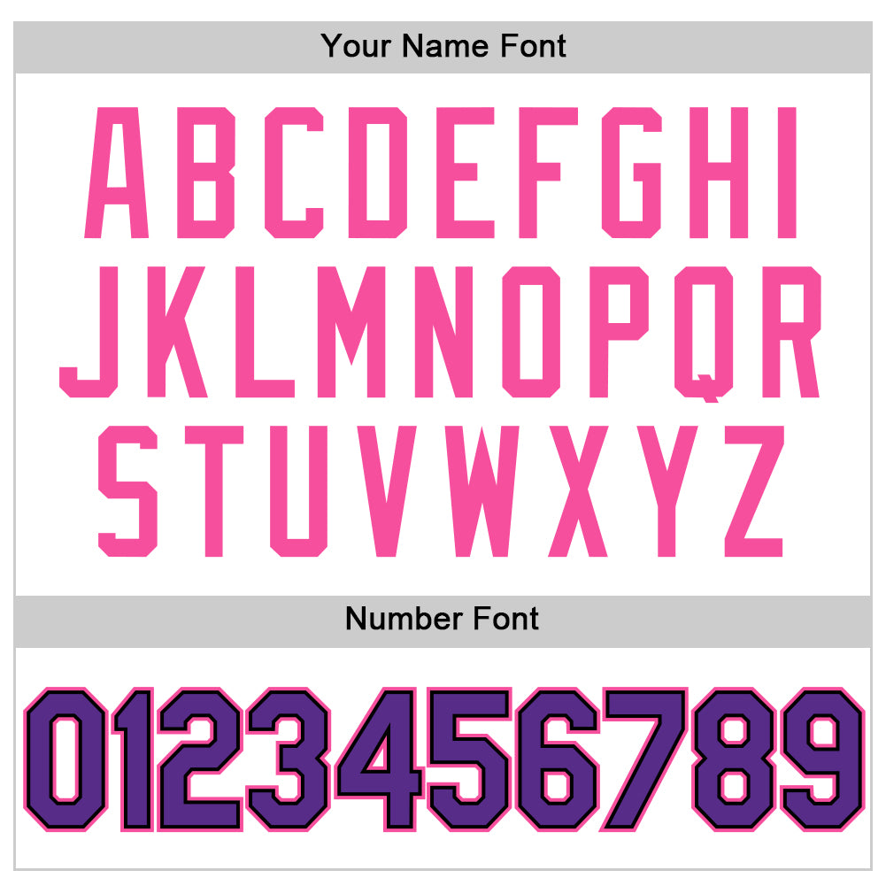 Custom White Purple Black-Pink Authentic Throwback Baseball Jersey - Sky-Custom