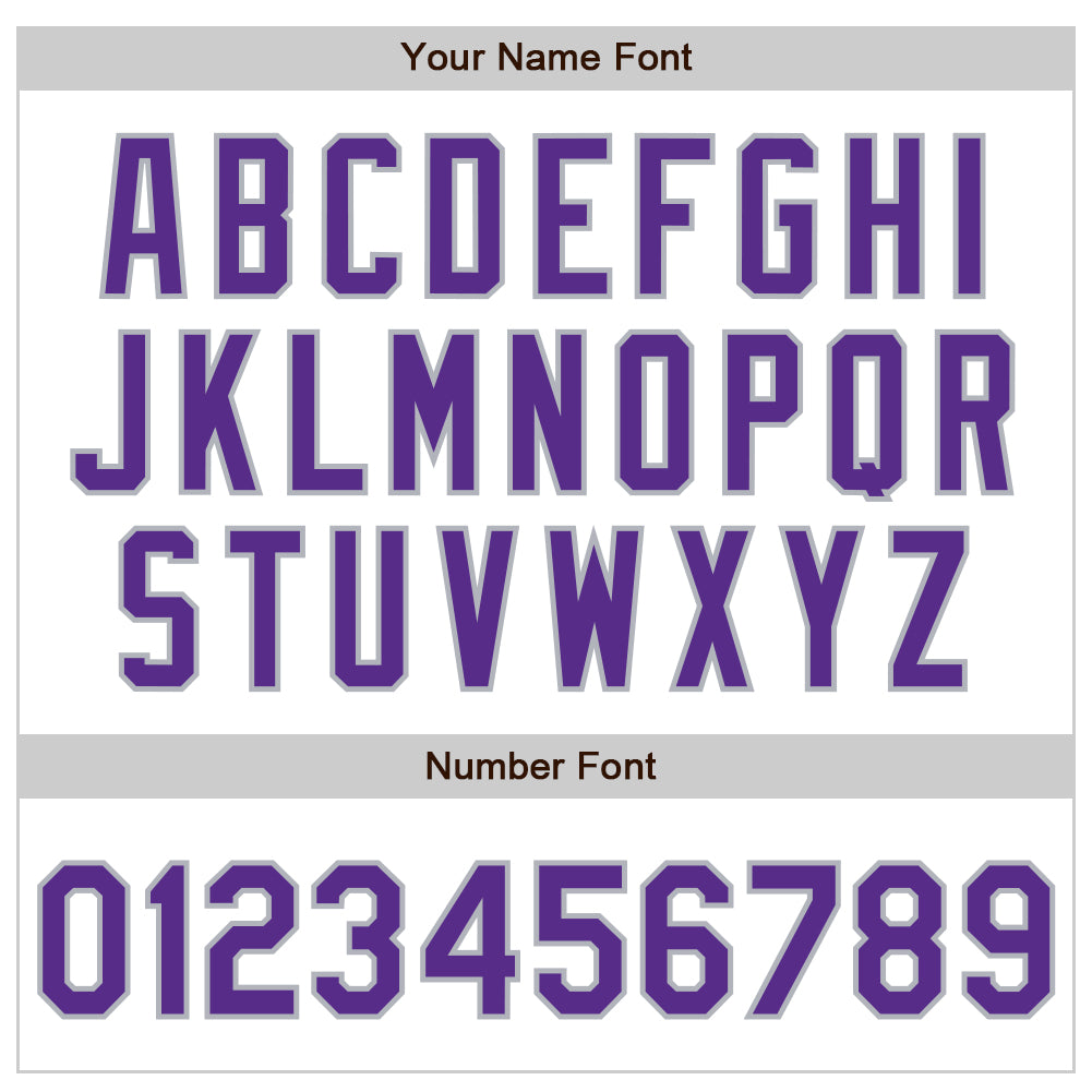 Custom White Purple-Gray Authentic Baseball Jersey - Sky-Custom