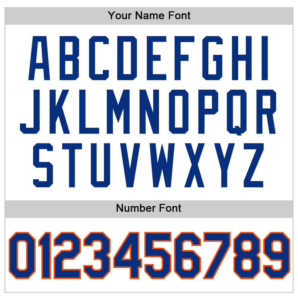 Custom White Royal-Orange Authentic Throwback Basketball Jersey - Sky-Custom