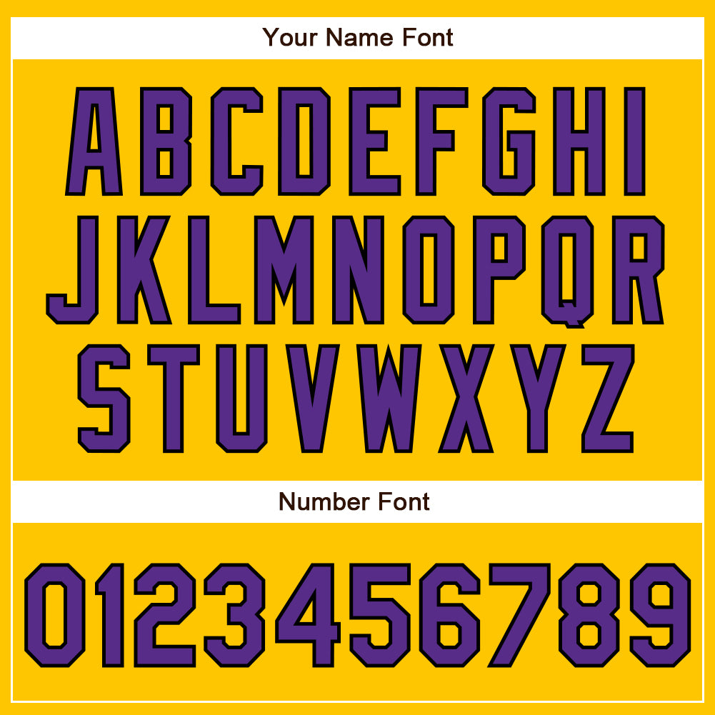 Custom Yellow Purple-Black Authentic Baseball Jersey - Sky-Custom
