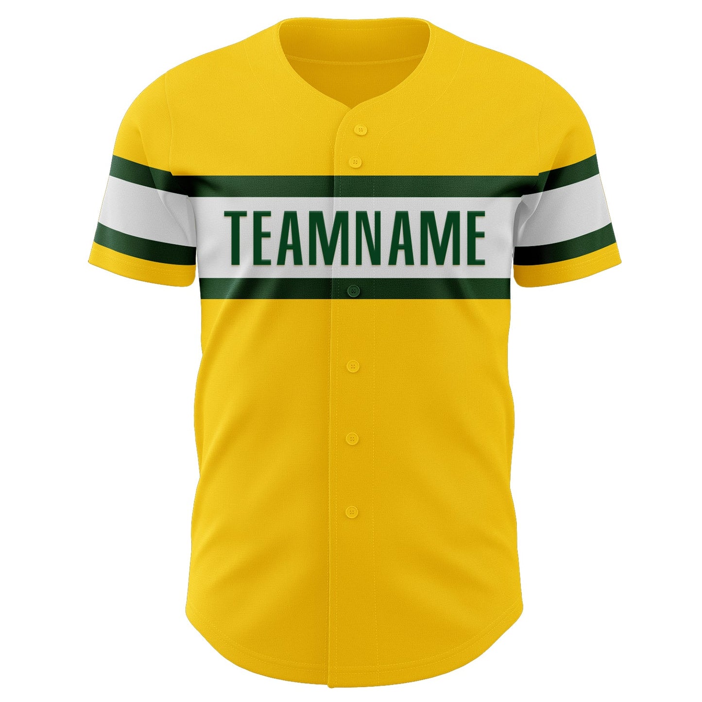 Custom Yellow Green-White Authentic Baseball Jersey - Sky-Custom