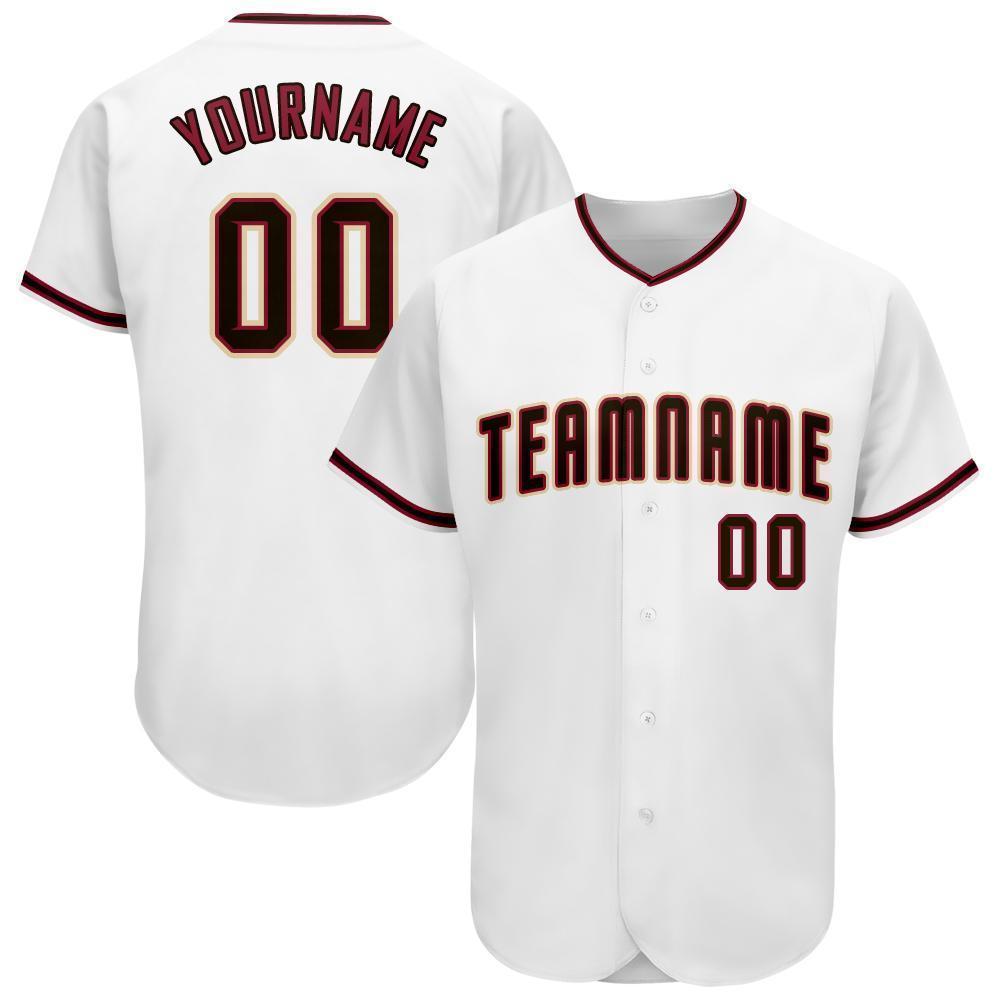Custom White Black-Crimson Baseball Jersey - Sky-Custom