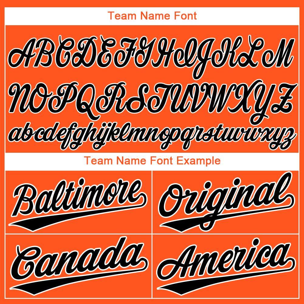 Custom Orange Black-White Baseball Jersey - Sky-Custom