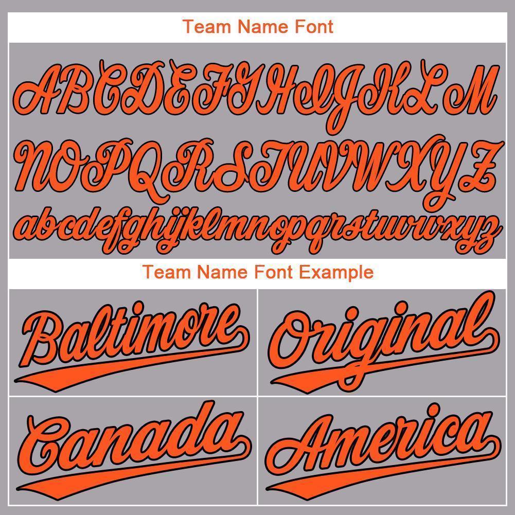 Custom Gray Orange-Black Baseball Jersey - Sky-Custom