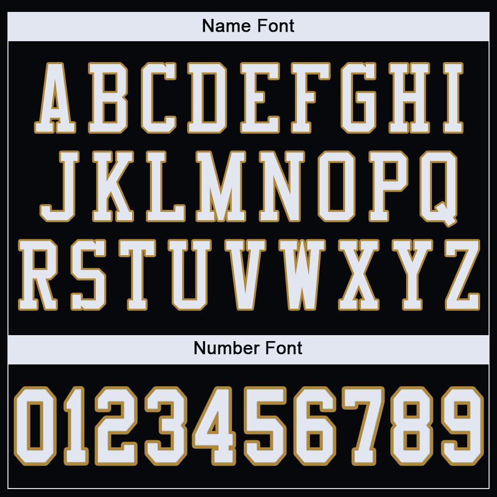 Custom Black White-Old Gold Mesh Authentic Football Jersey - Sky-Custom