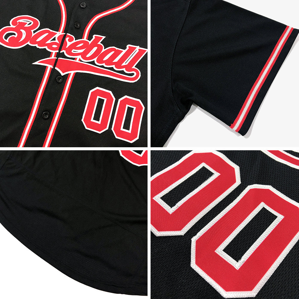 Custom Black White-Gray Authentic Baseball Jersey - Sky-Custom
