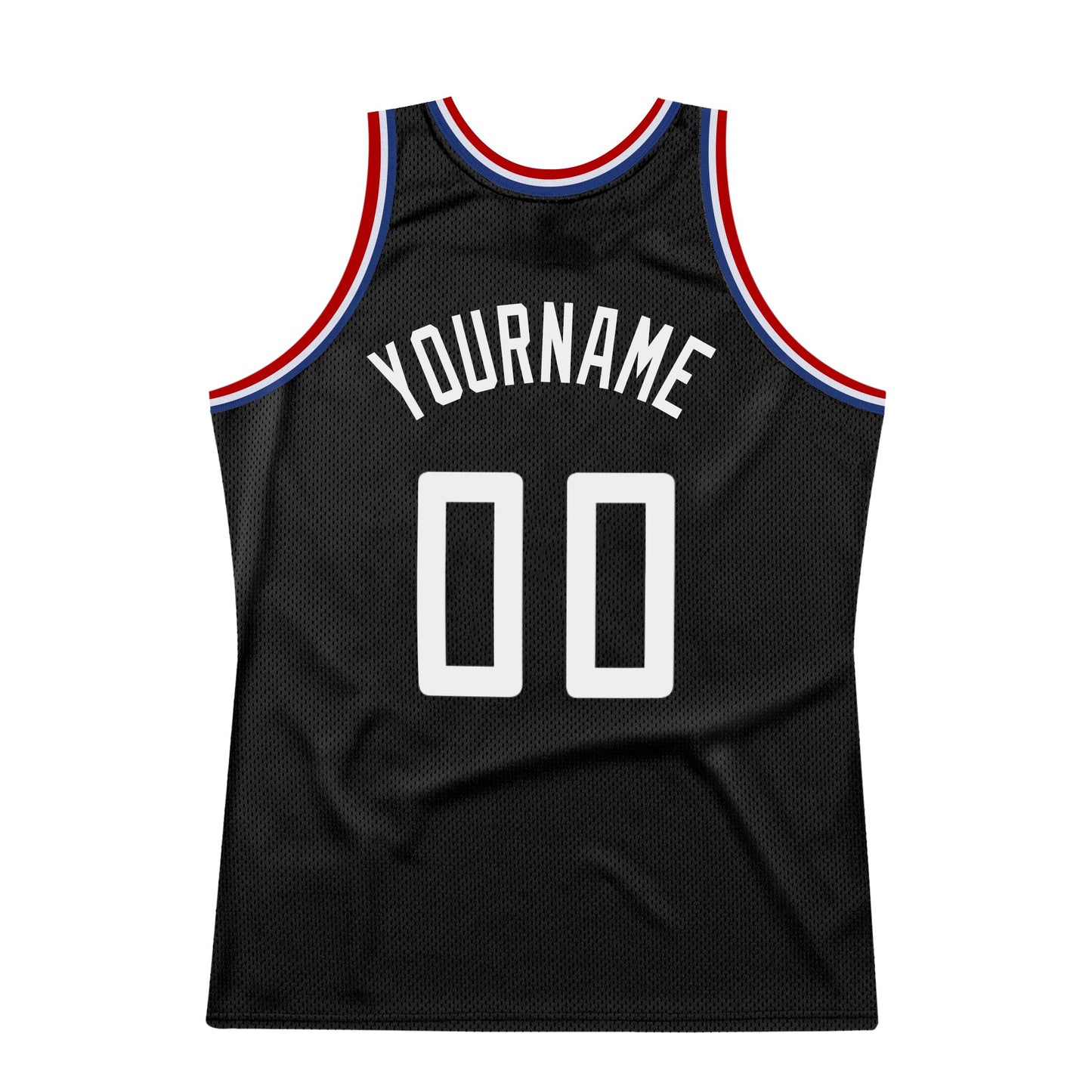 Custom Black White-Red Authentic Throwback Basketball Jersey - Sky-Custom