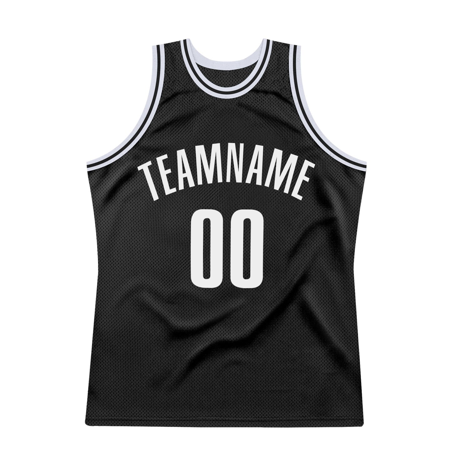 Custom Black White Authentic Throwback Basketball Jersey - Sky-Custom